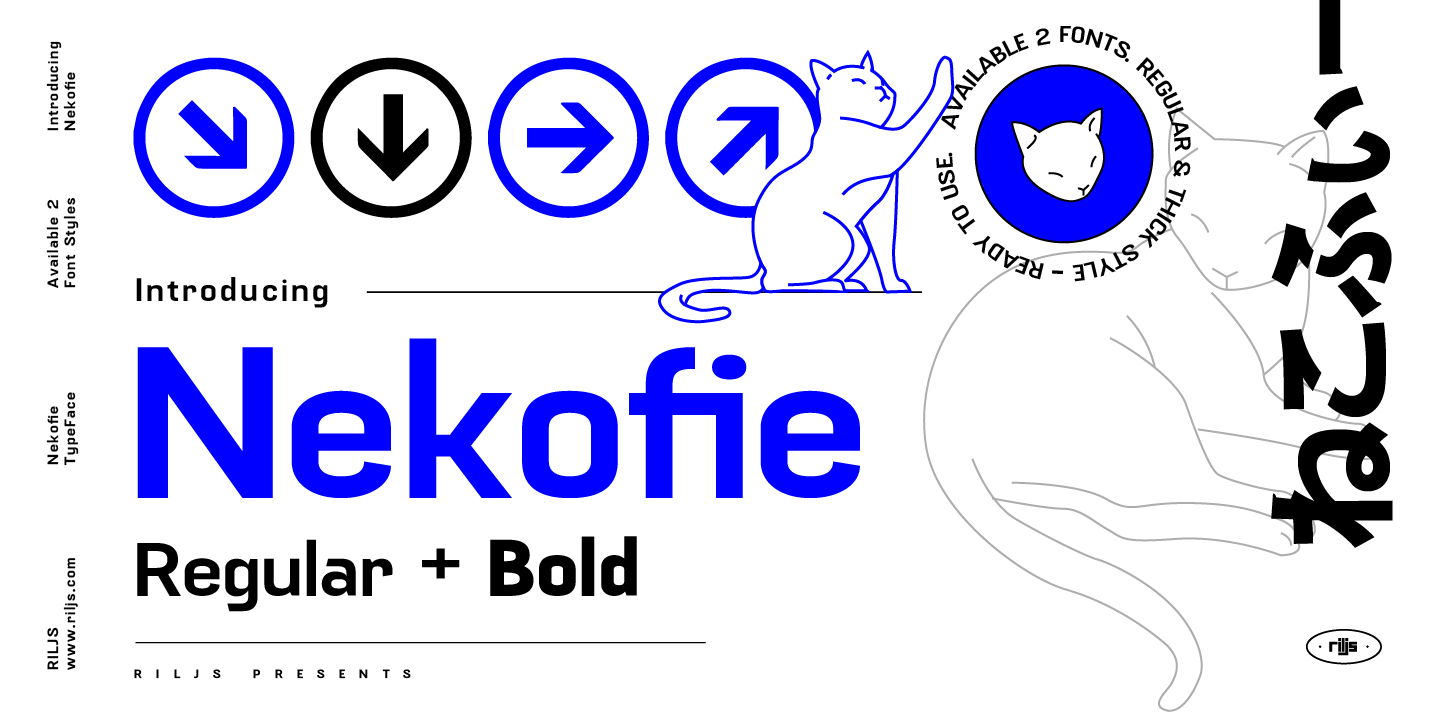 Пример шрифта Nekofie Bold